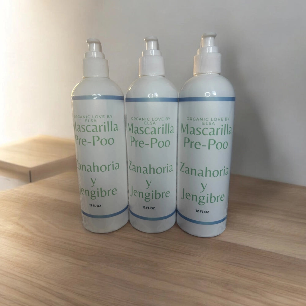 Mascarilla Hidratante Pre-Poo de Zanahoria y Jengibre